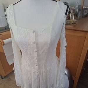 White Lace Fantasy Dress Size L